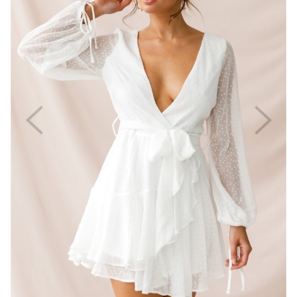 Sheri Hail Spot Chiffon Dress